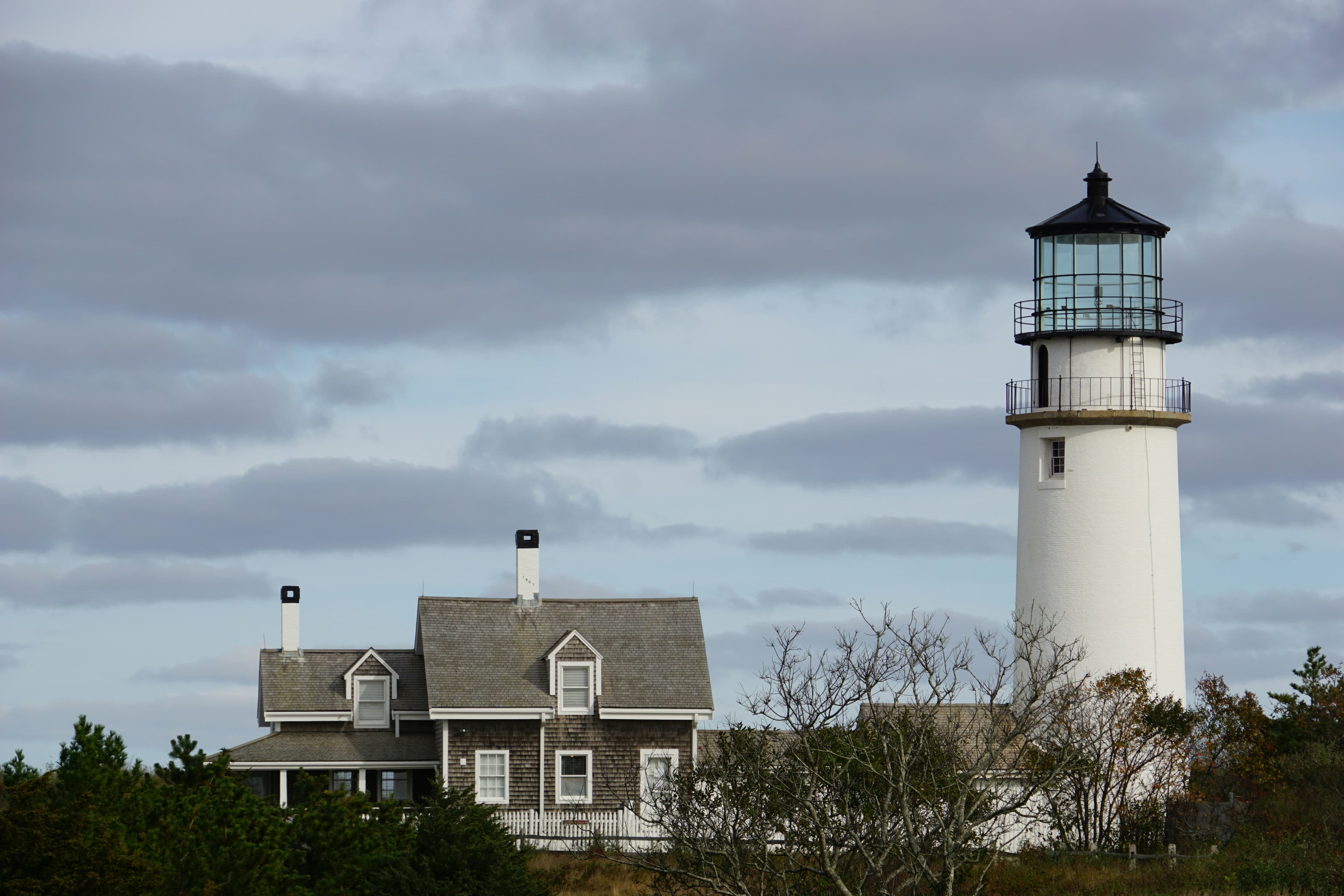 Highland Light and the keeper's house in North Truro, Cape Cod