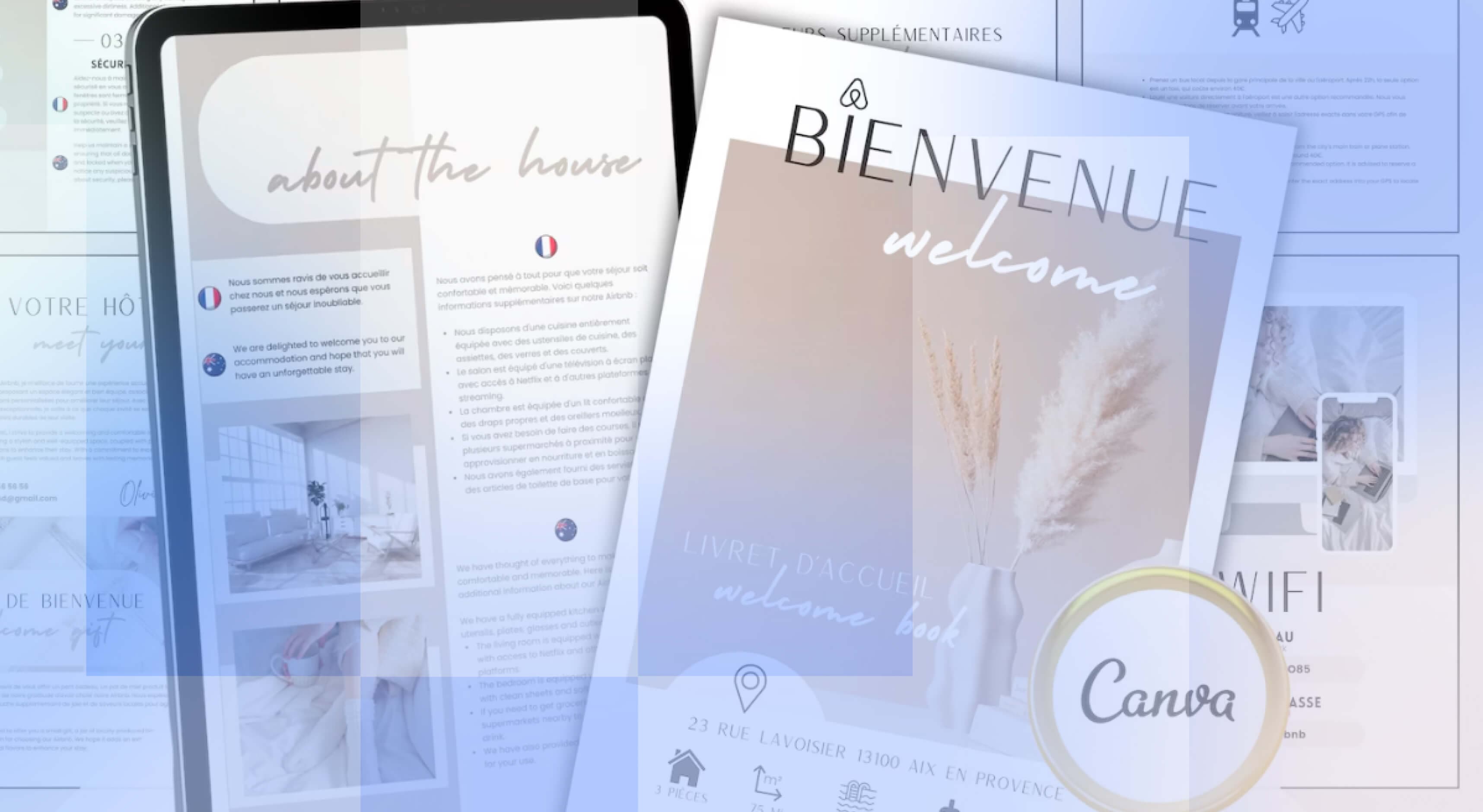 Livret d'accueil Airbnb sur Canva : modèles gratuits et tutoriel 2026