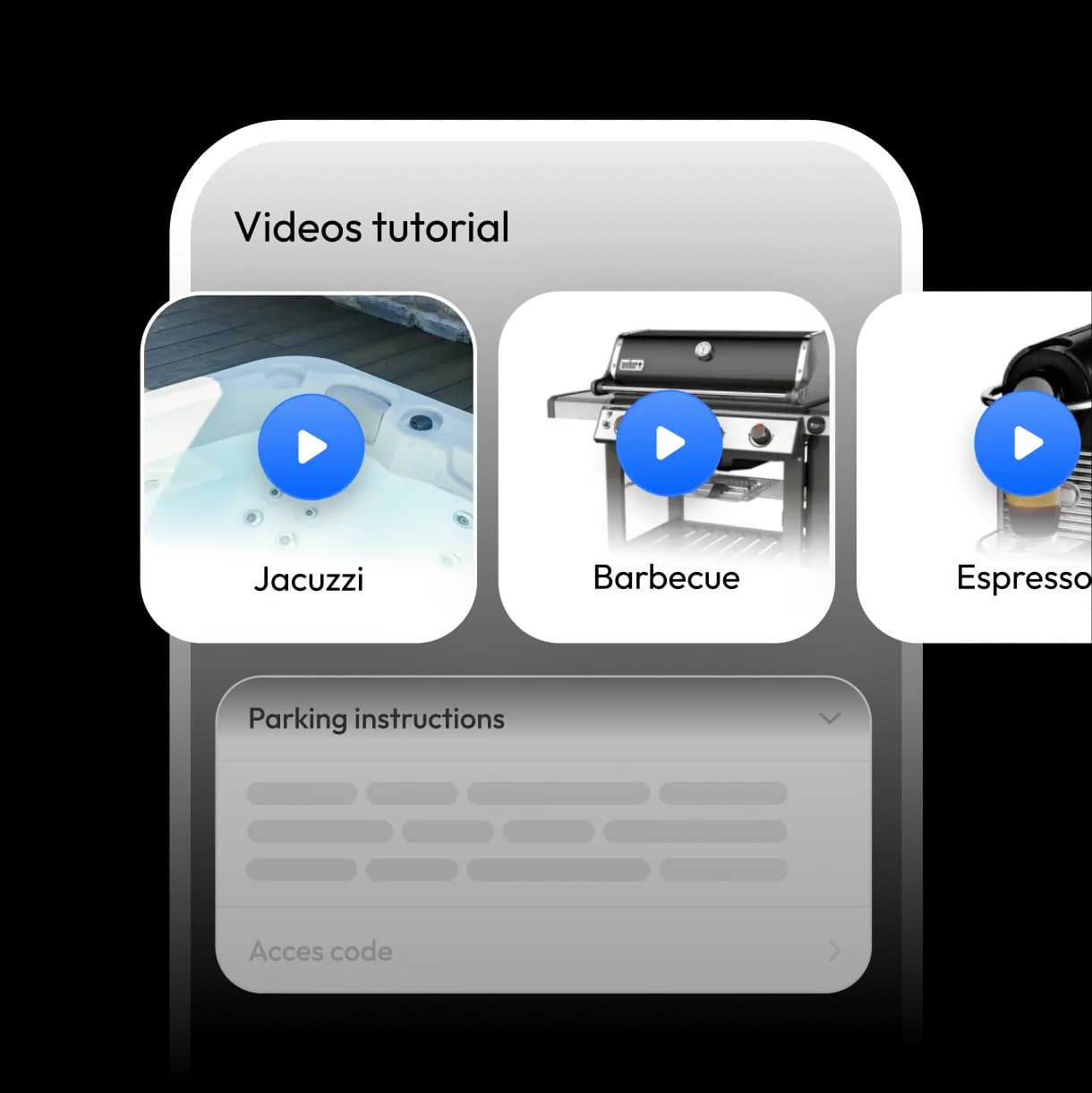 Tutoriels vidéo jacuzzi, barbecue et machine à café dans un livret WonderGuest